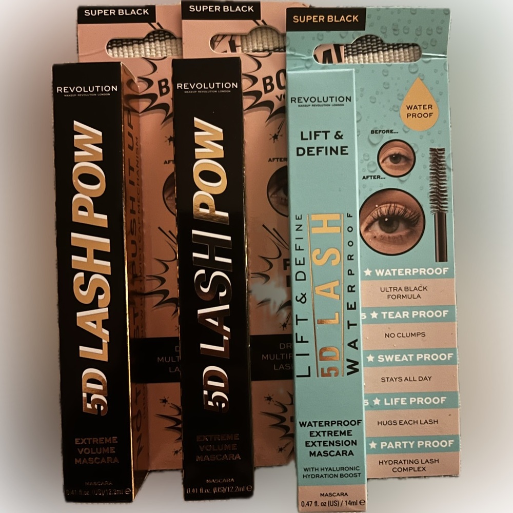 BUNDLE: 2- 5D  Lash Pow Mascara, 1- Lift &Define Mascara SUPER BLACK (All)